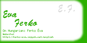 eva ferko business card